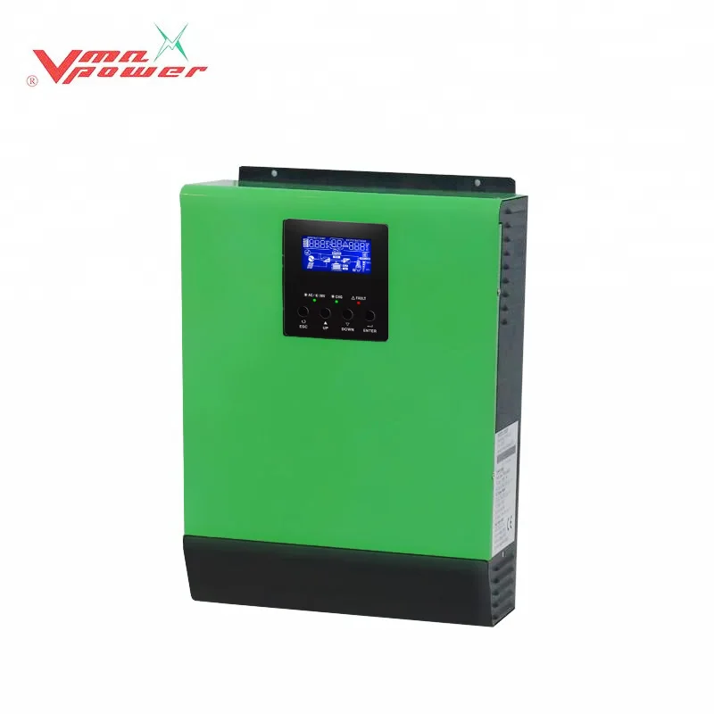 Vmaxpower 2kva high frequency solar inverter off grid MPPT 24vdc hybrid  charger pure sine wave parallel 6pcs pv home