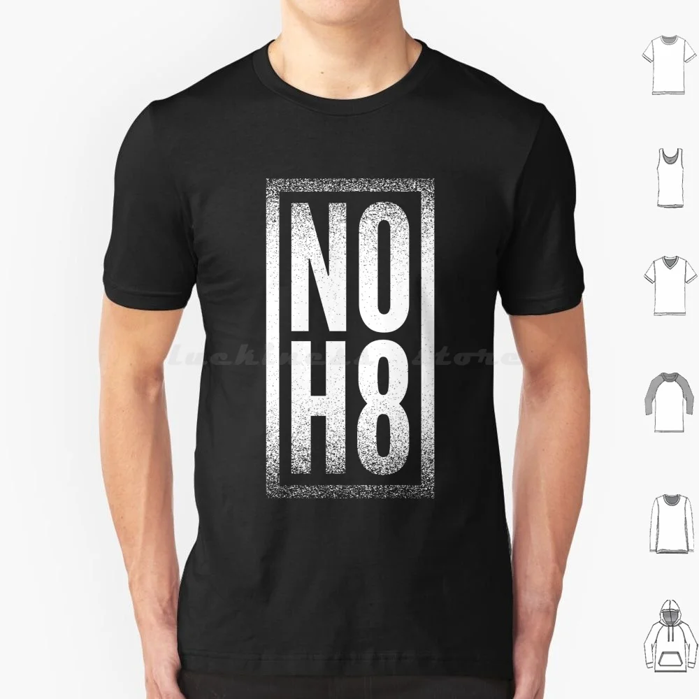 No Hate Pattern T Shirt Cotton Men Women DIY Print No Hate H8 No Peace Hipster Cool Letters Font Pattern