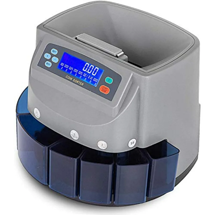 فارز وعداد مع شاشة LCD لإدارة العملات المعدنية الفعالة في أنواع الشركات المصرفية المنزلية للاستخدام المنزلي