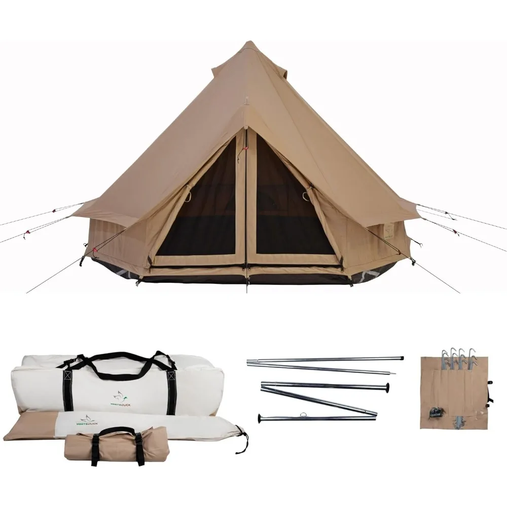 Regatta Canvas Bell Tent - w/StoveJack, Waterproof, 4 Season Luxury Camping and Glamping Yurt Tent Outdoor