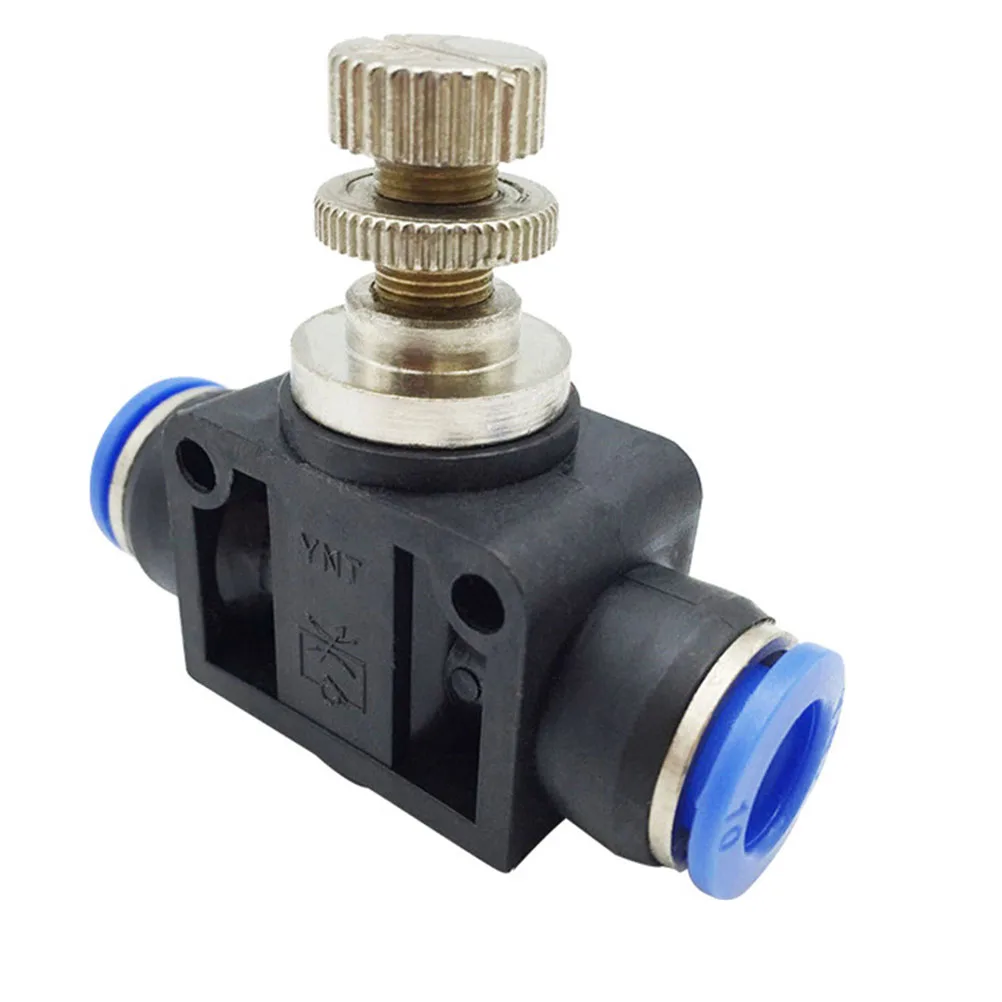 

5pcs Throttle Valve High Pressure Resistance Pneumatic Restrictor Valve Tube Type Limiting