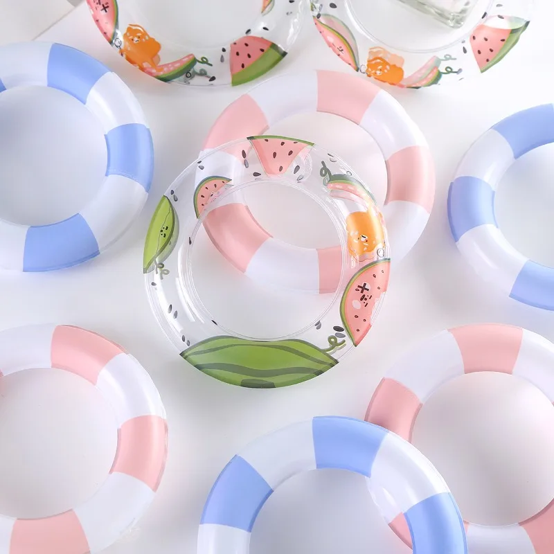 Kids Mini Swim Ring Summer Fun Swimming Pool Float Ring Toys for Rubber Ducks Dolls Floating Bath Toy Pool Mini Inflatable Toy