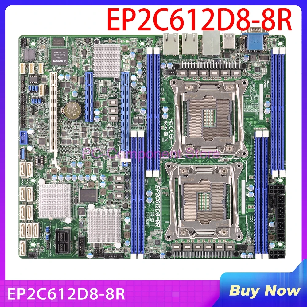 

Server Motherboard For ASROCK DDR4 LGA2011 C612 Support E5-2600/4600 V3 EP2C612D8-8R