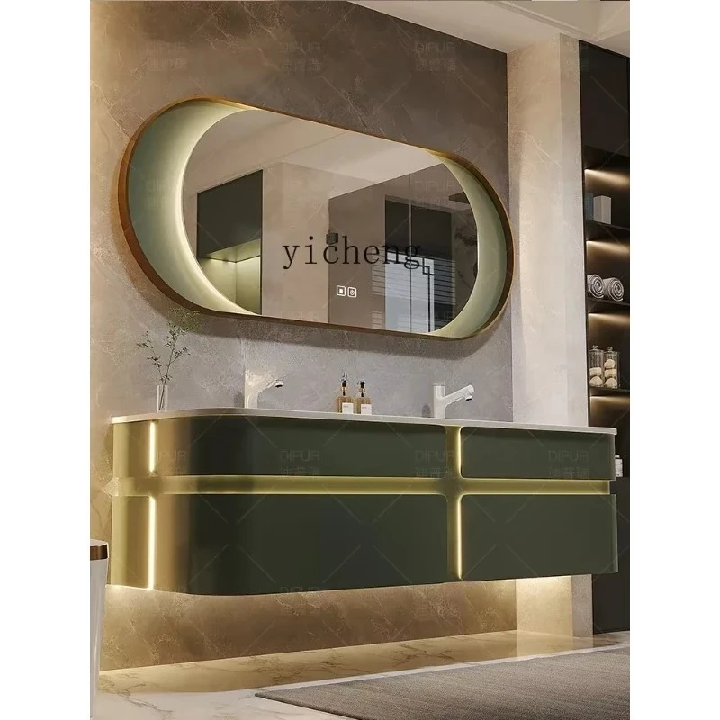 

ys-7 Integrated Double Basin Bathroom Cabinet Combination Hotel Style Hand Washing Washbasin Washstand New
