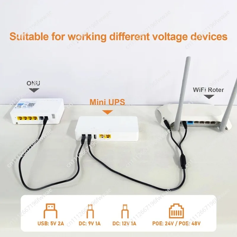 8000mAh Emergency Power Backup Unit Multi‑Voltage Output for Network Devices