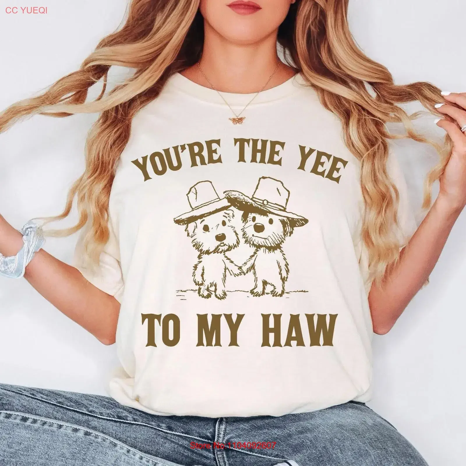 You're The Yee To My Haw T Shirt Cute Cowboy Couple Western Funny Country Love Matching  vintage Washed Stylish Breathable