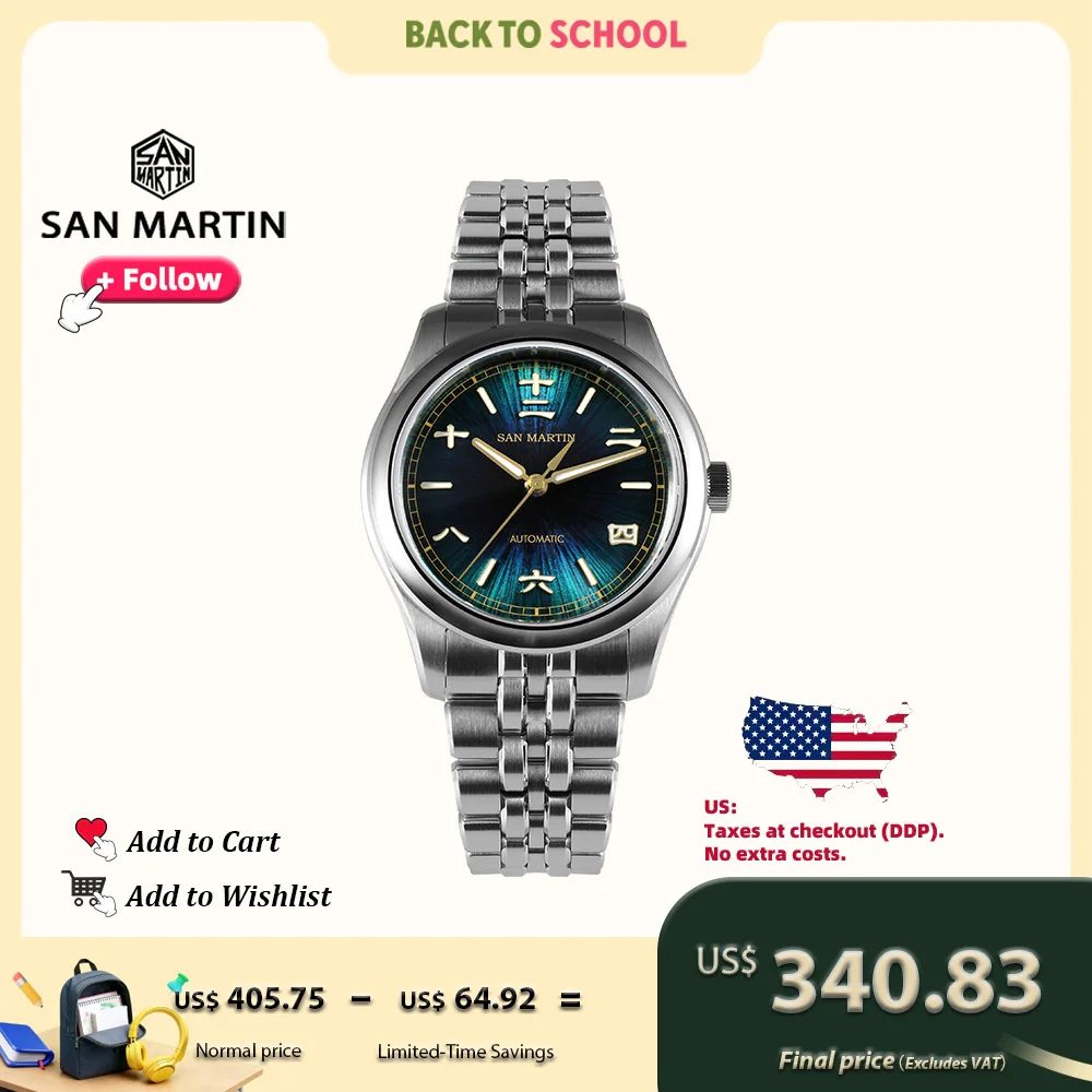 

San Martin новые мужские часы 39 мм Miyota 90S5 китайский оригинальный дизайн JianZhan Gada механические часы водонепроницаемые светящиеся SN0144