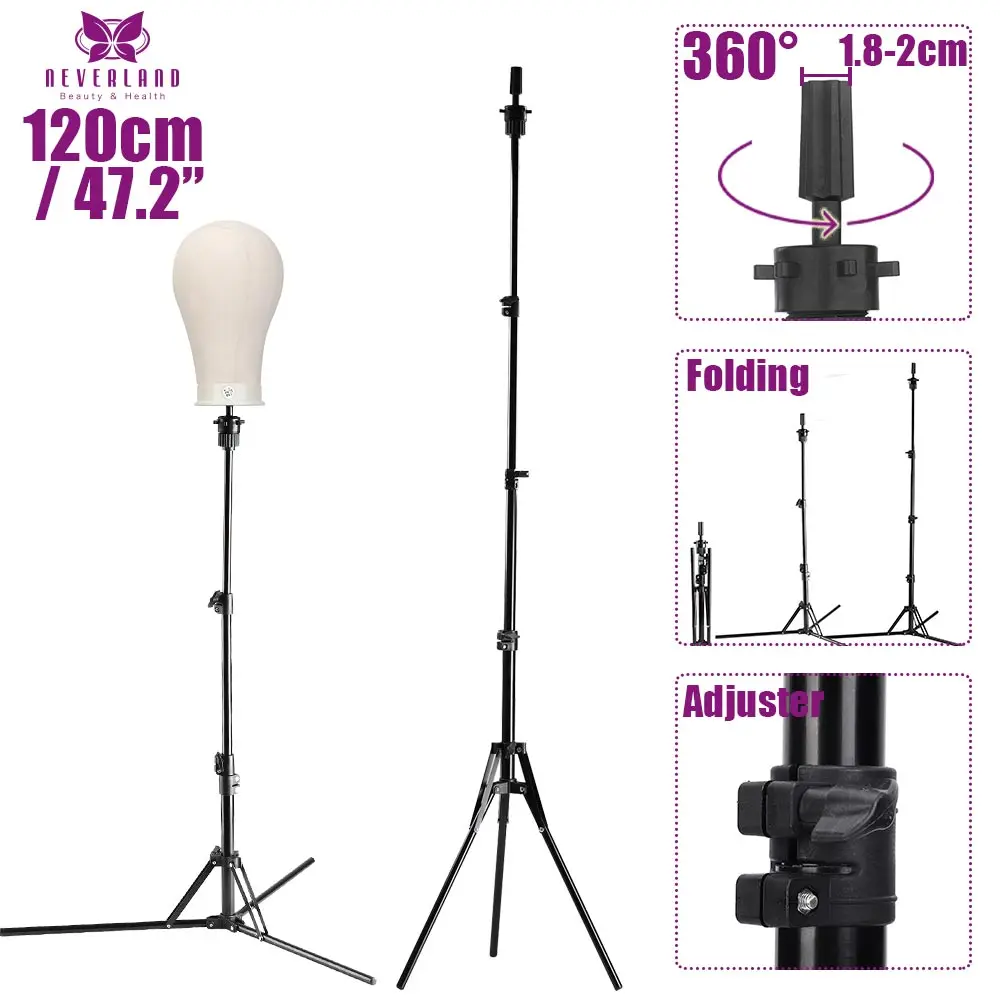 

Регулируемая подставка для парика, складной штатив из нержавеющей стали, 1,2 м 120 см