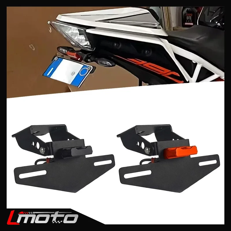 

Motorcycle license plate frame installation accessories with lights For Duke 250 390 2017 2019 2020 2021 2022 2023