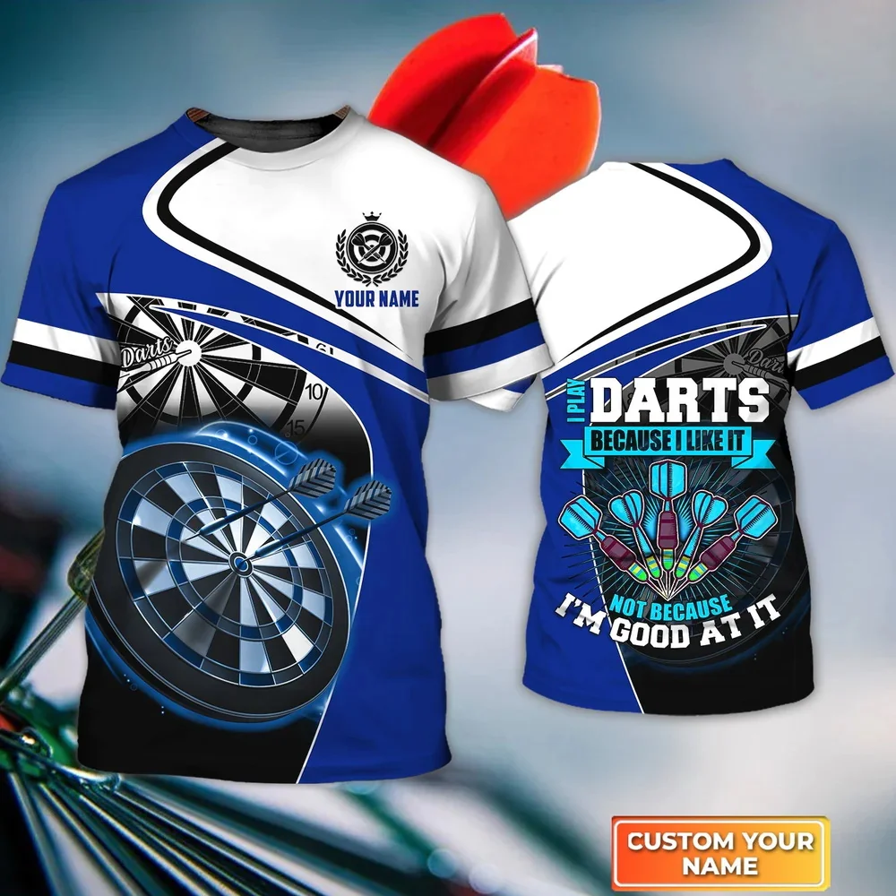 Summer Latest Mens t shirt Dartboard Personalized Name 3D Printed Unisex Tshirt For Darts Player Harajuku Casual T-Shirt DT194