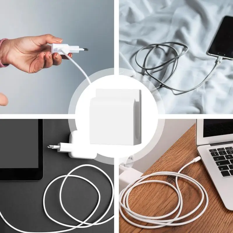 Charger Organizer Adhesive Cable Holder 2PCS Charger Block Cable Desktop Cable Organizer Portable Multifunctional Adhesive