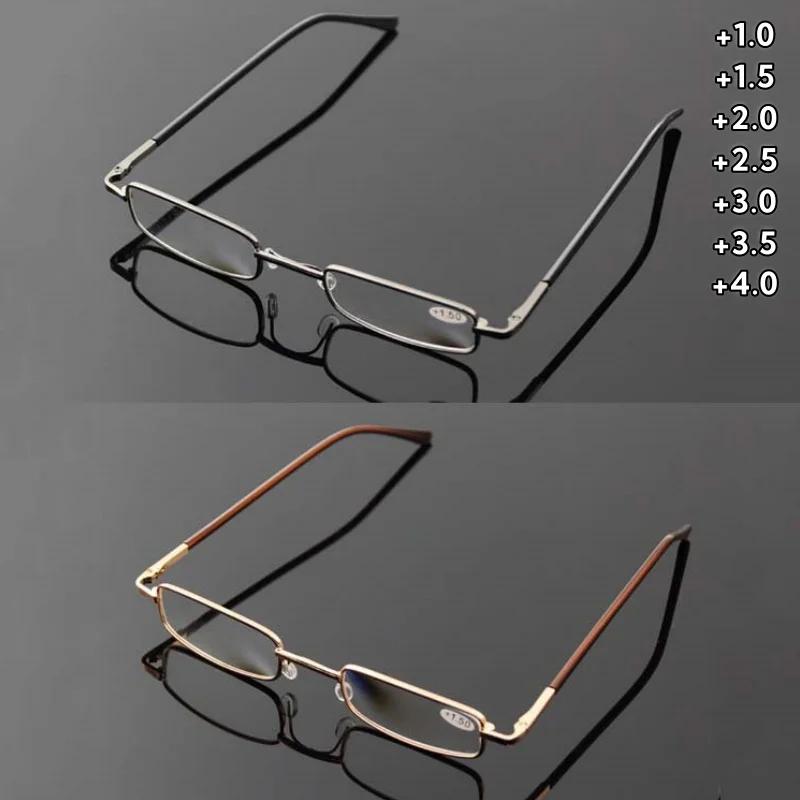 

Business Metal Small Square Full Frame Reading Glasses Ultra Light Comfortable Artistic Retro Unisex Eyeglasses +1.0 To +4.0