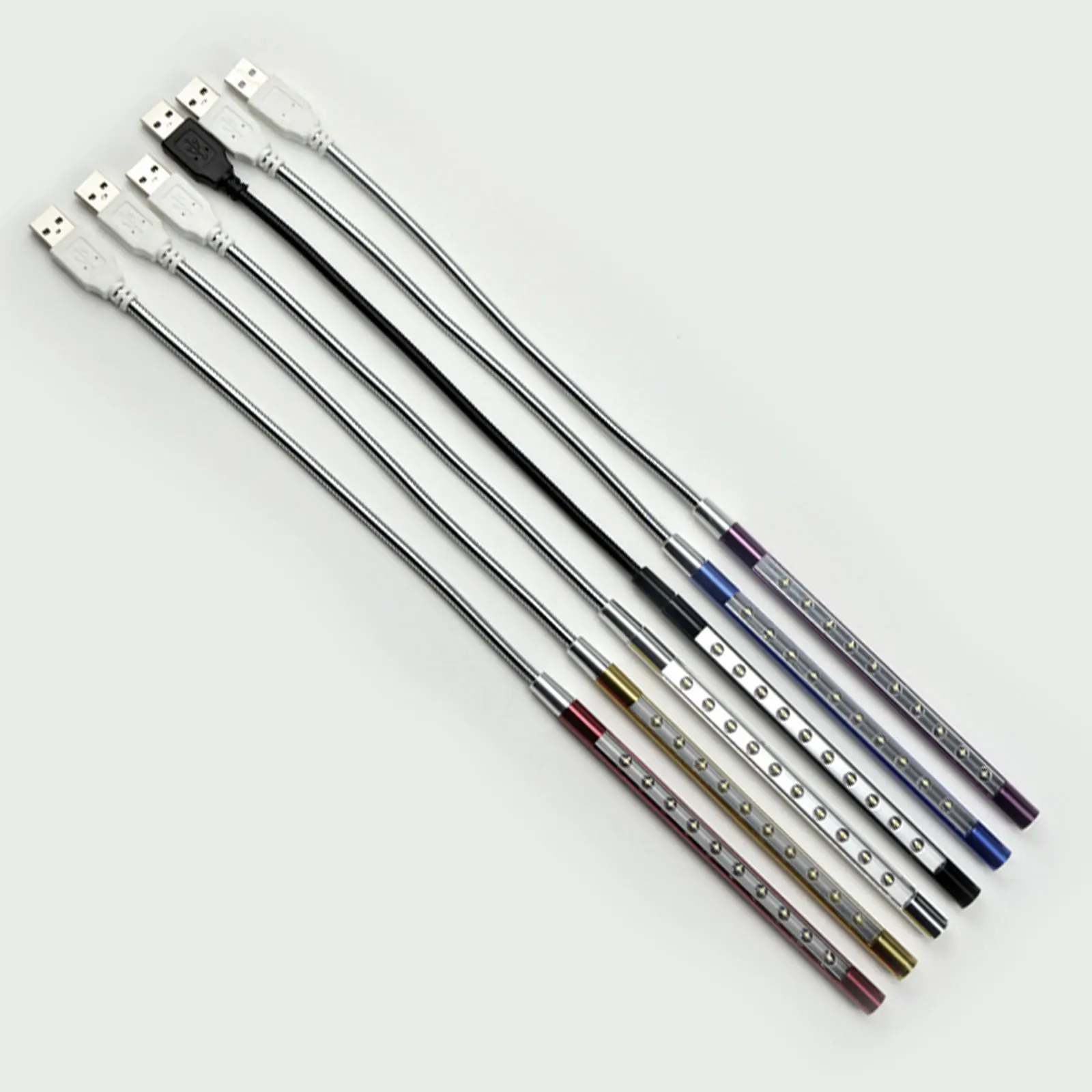 

2Pcs USB Powered LED Reading Lamp 10-LED High-Brightness Gooseneck Table Light for Studying USB Powered Reading Lamp