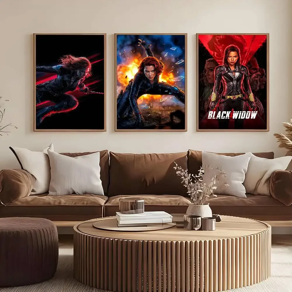 Movie B-Black W-Widow Poster HD Posters Home Room Bar Cafe Decor Wall Art Painting Picture