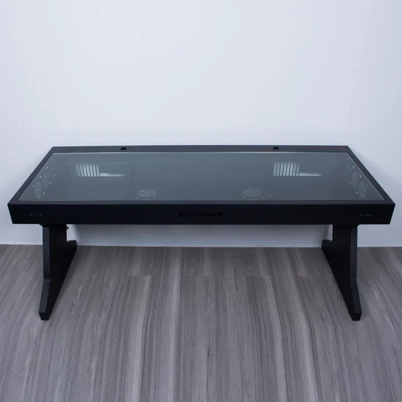 Computerchassis geïntegreerde tafel, twee hosts kunnen worden geïnstalleerd voor twee personen, cool groot chassis