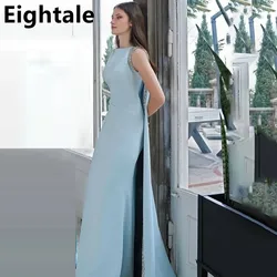 Eightale 2024 babyblauwe zeemeermin Saoedi-Arabische mouwloze avondjurk voor bruiloft galajurk Dubai feestjurk op maat