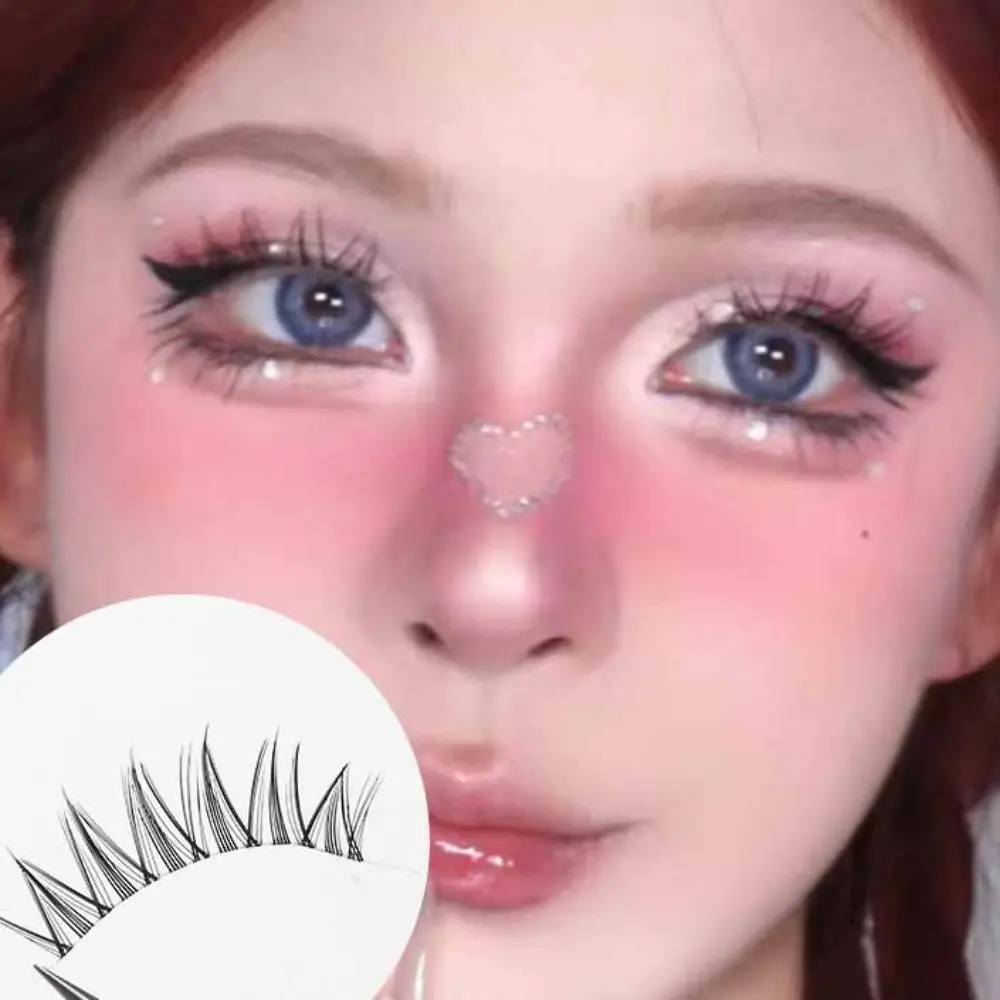 Estensione delle ciglia Ciglia finte a grappolo Ciglia finte soffici di lunga durata fai da te Ciglia arricciate spesse riutilizzabili dense