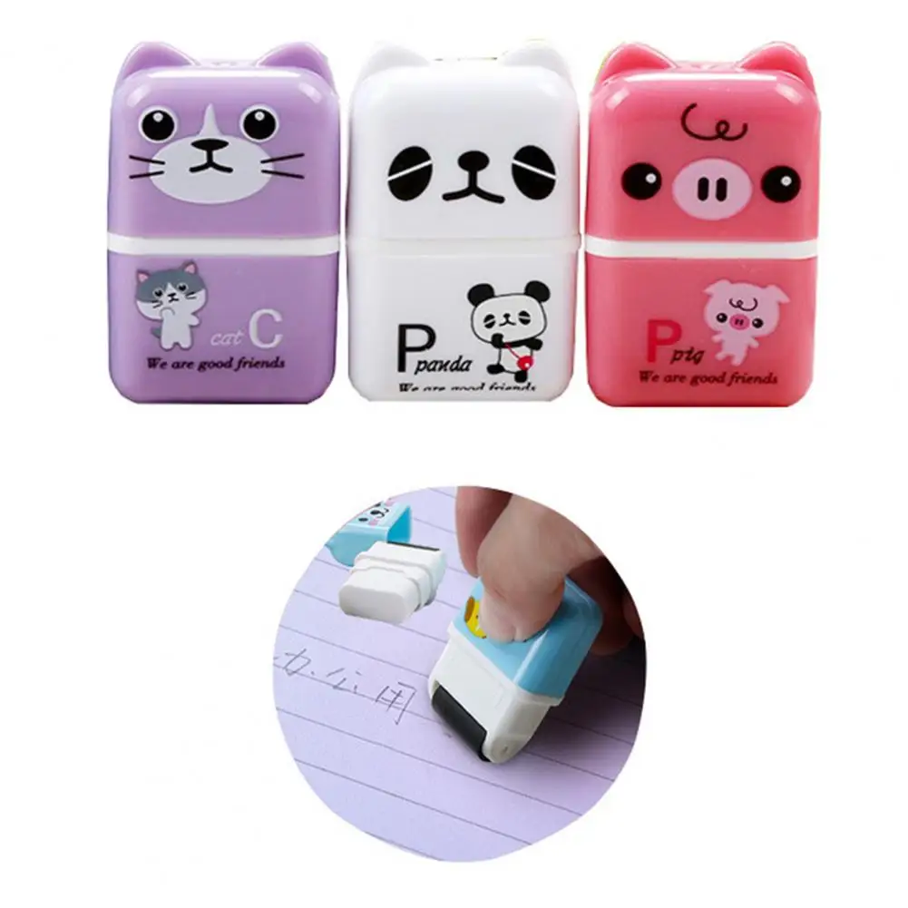 6Pcs  Soft Erasers Durable Drawing Writing Correction Stationery Rubber Sophisticated No-Residue Eraser
