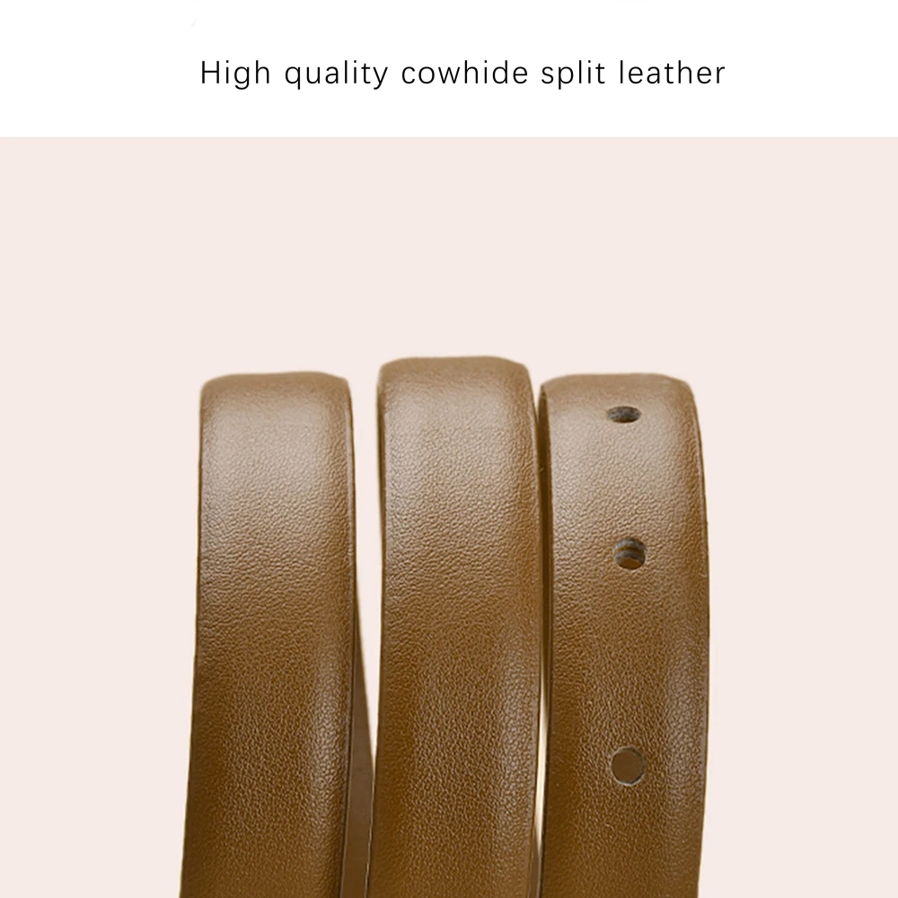Schmaler Ledergürtel für Damen | 1,8 cm breiter Gürtel aus Rindsleder mit klassischer Dornschließe | Freizeitgürtel | Hochwertiger Modischer Gürtel – Detail 7