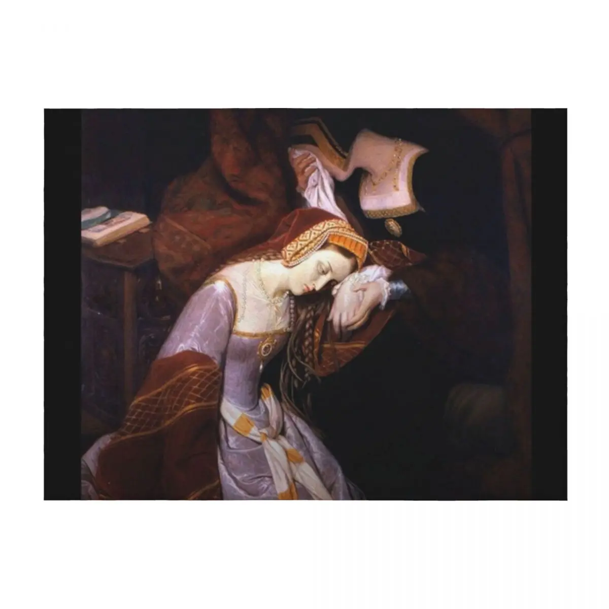

Anne Boleyn in the Tower by Edouard Cibot | The six Throw Blanket Summer Beddings heavy to sleep decorative Blankets