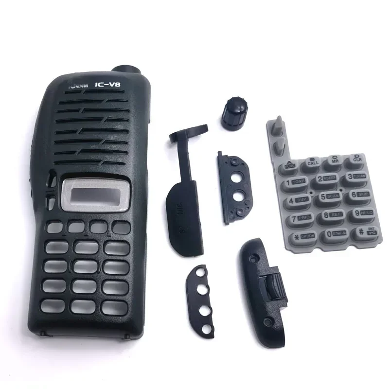 Set Front Panel Cover Case Housing Shell with Keypad + Knobs for ICOM IC-V8 ICV8 Radio Accessories Repair Kits