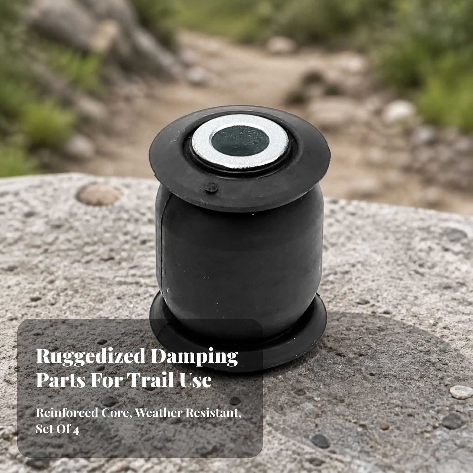 Cushioned ATV Bushing Compatible with Multiple Models Flanged Cylindrical Profile for Suspension Repair
