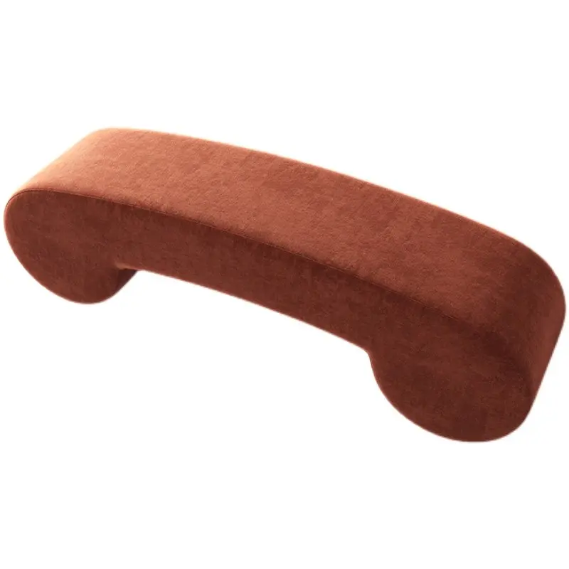 Bedside stool, bedroom couple curved bedside stool, master bedroom mood long sofa leather stool