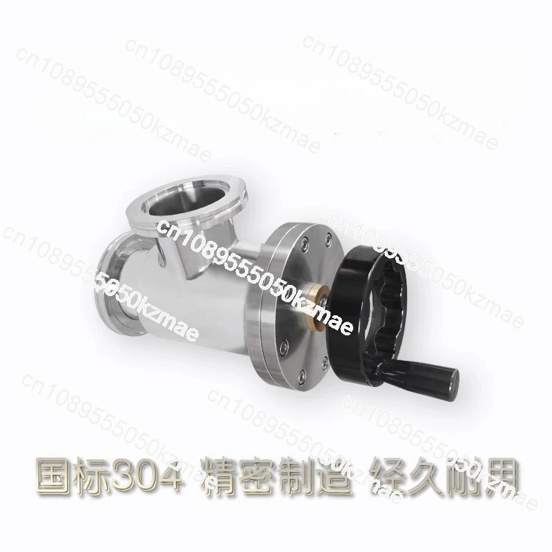 صمام فلابر يدوي/هوائي ISO صمام تفريغ 304 صمام زاوية GD/GDQ-iso من الفولاذ المقاوم للصدأ #4