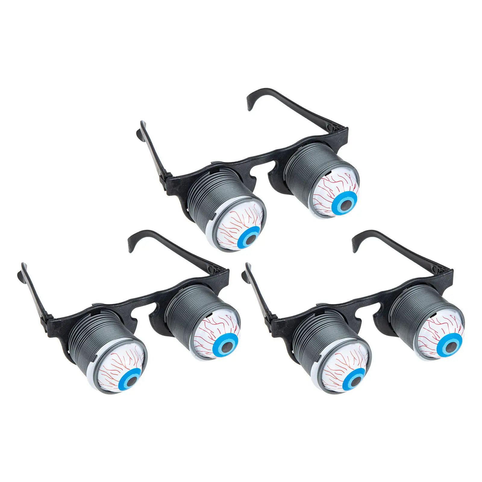 

3Pcs Funny Bounce Eyeball Glasses Scary Eyeglasses Halloween Party Prank Props Photo Props Funny Glasses Bounce Eyeball Eyewear