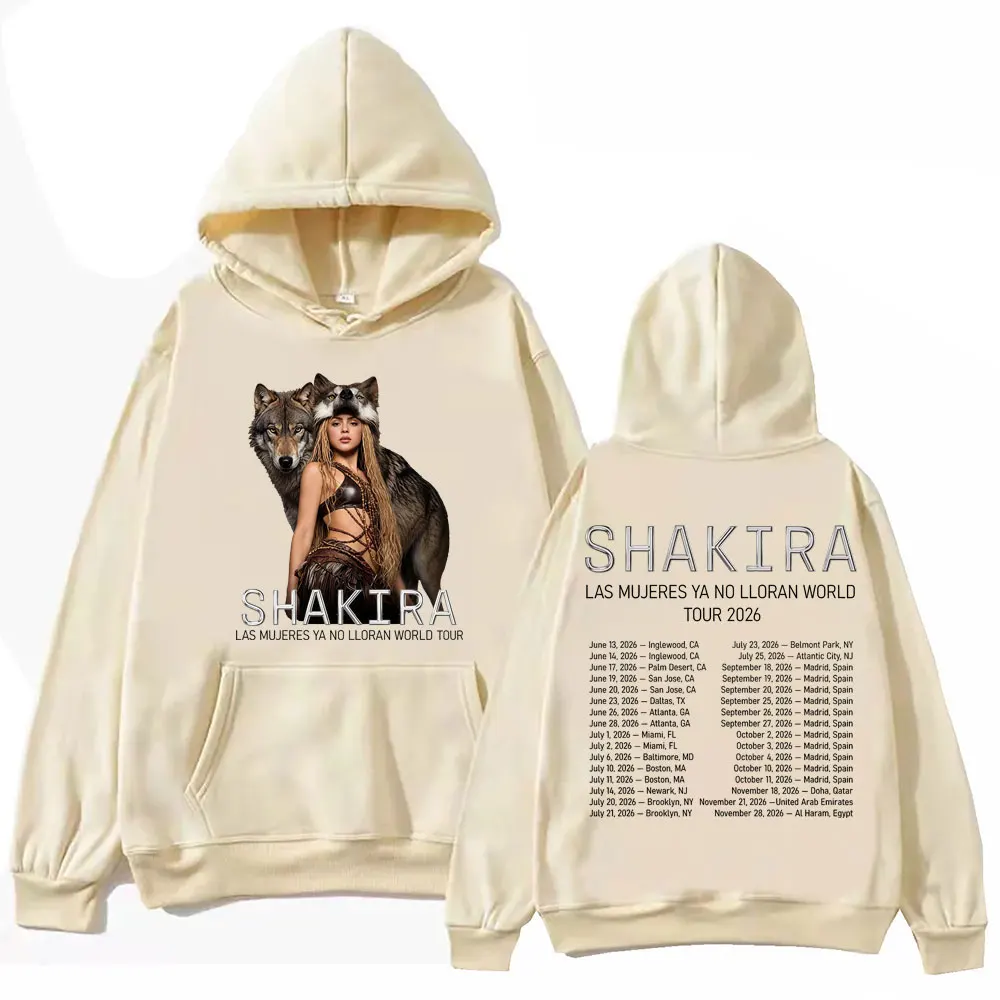 Singer Shakira Grafik-Hoodies Las Mujeres Ya No Lloran Welttournee 2026 Pullover Herren Damen Mode Vintage Kapuzenpullover – Detail 5