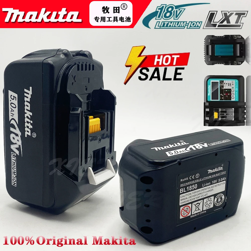 18v Makita Battery With Charger Rechargeable Lithium Ion for BL1850 BL1880 BL1860B LXT400 Power Tool Makita 18 v Battery