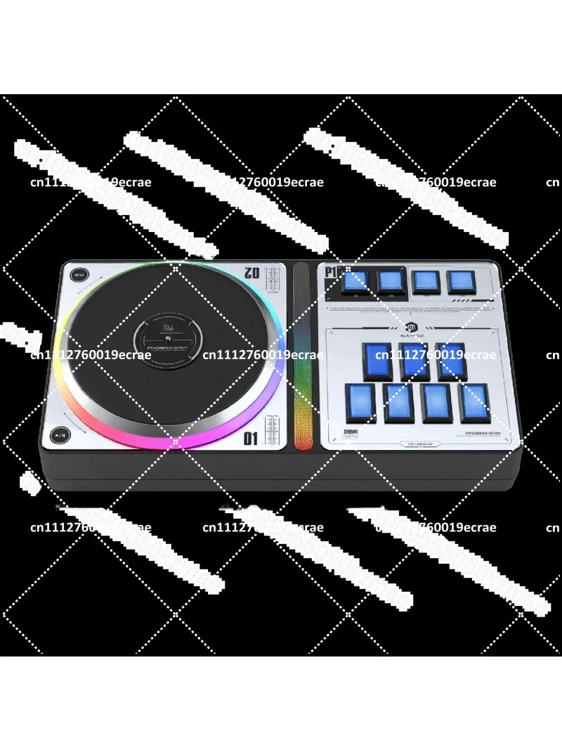 Controller for Beatmania IIDX Arcade Style Gamepad with  Analog Turntable Mobile Games Optimized Handheld