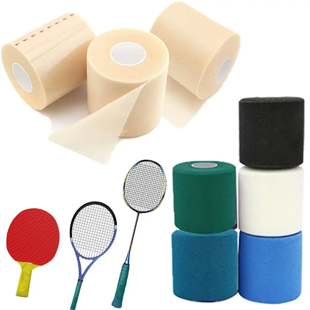 Comfortable Soft PU Sponge Sports Accessories Tennis Badmintion Racket Overgrip Shock-absorbing Damping Grip Skin Bandage