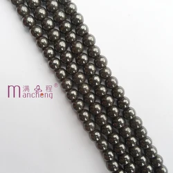 fnaf 6MM Natural stone black magnetic Hematite beads Round haematite stone Loose Beads making jewelry Accessories 70-73 bead