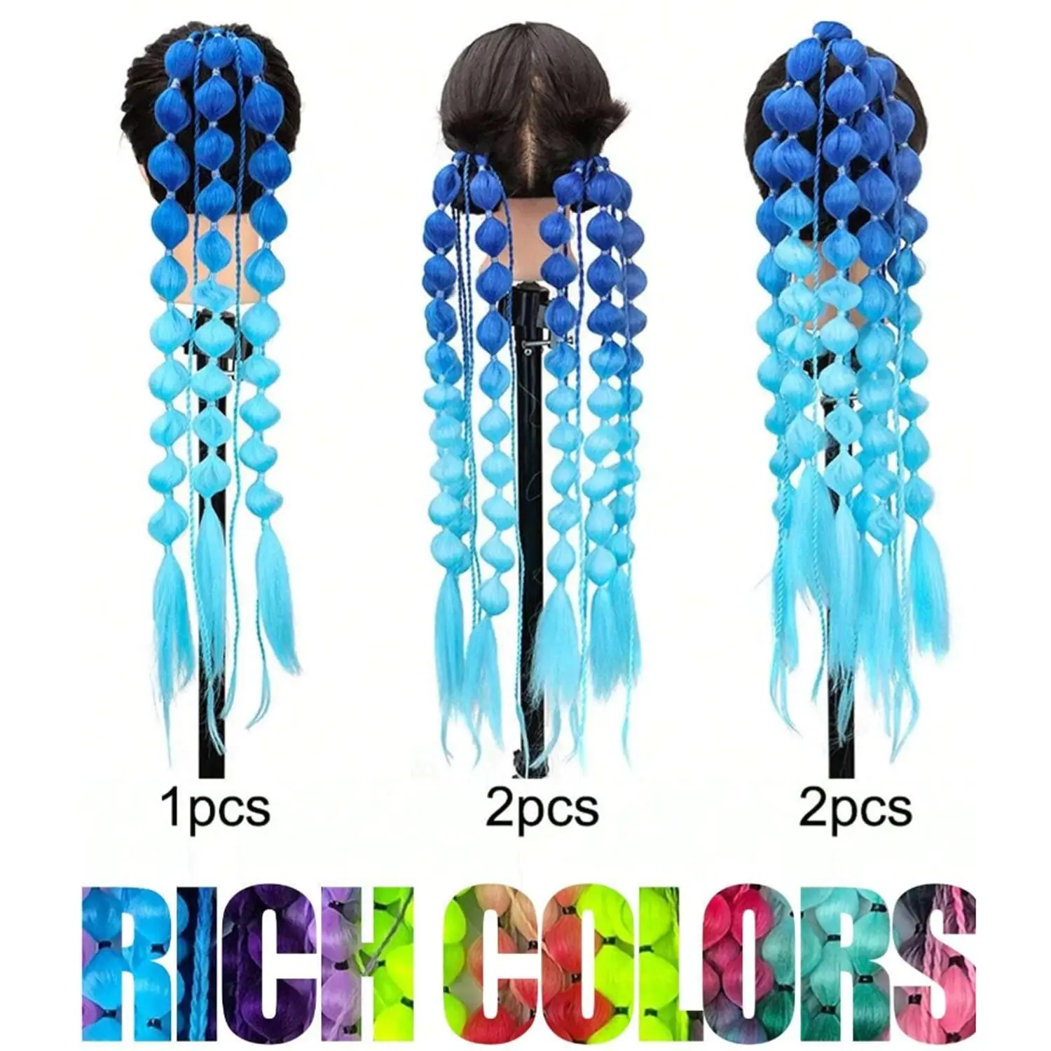 2 PCS Synthetic Bubble Ponytail Extensions 20