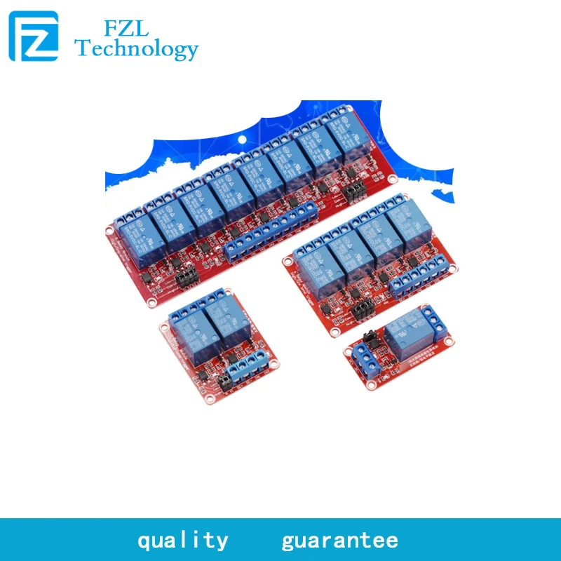 

1/2/4/8 channel 5V12V24V relay module with optocoupler isolation support high and low level trigger expansion board