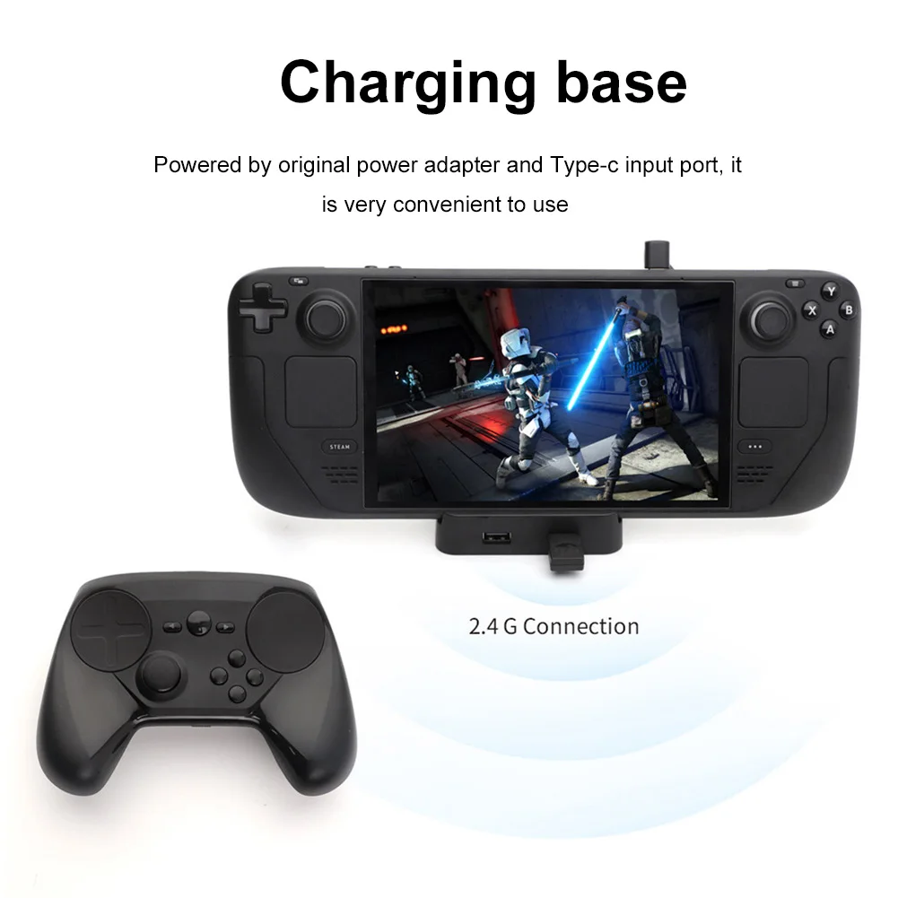 Plastic External Splitter Adapter USB2.0 Type-C Charger Game Console Dock HUB Replacement Games Accessories for Steam Deck