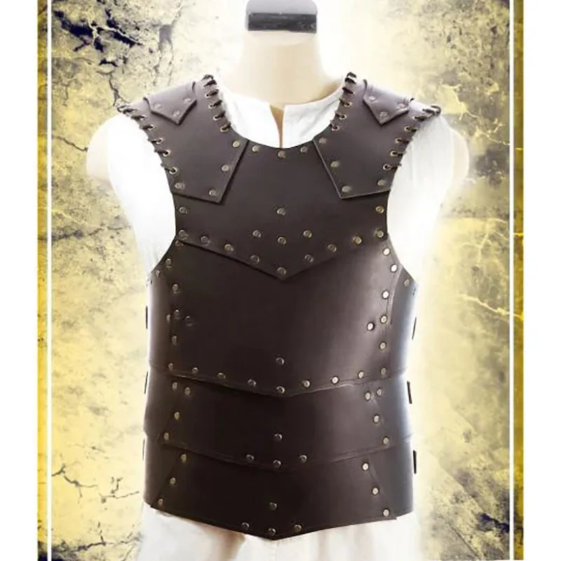Nueva Placa de Pecho de Cuero Estilo Medieval Renacentista para COSPLAY, Accesorio Ajustable para Fiestas