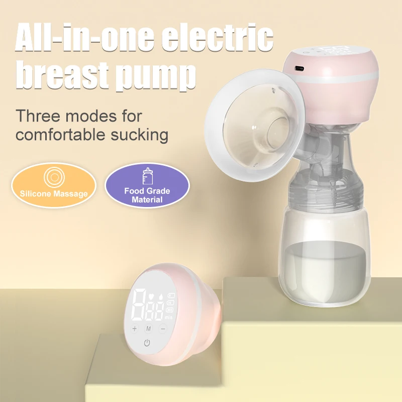 Electric Breast Pump Intelligent Integrated High Suction Breast Pump Breast Milk Postpartum Painless and Silent Breast