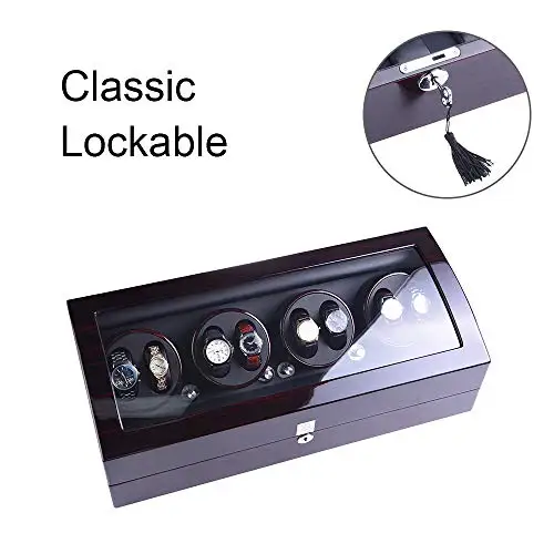 8+9 Automatic Watch Winder Box Wood Watch Winding Winder Storage Watch Collection Display Case Mabuchi Motor