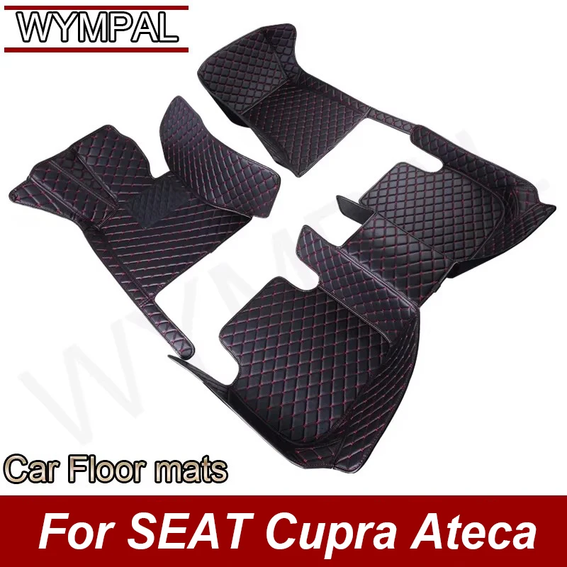 Car Mats For SEAT Cupra Ateca KH7 2016~2022 Auto Floor Rugs Protective Pad Carpets Leather Mat Interior Parts Car Accessories