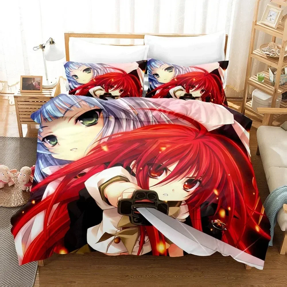 

Kawaii Girl Cartoon Shakugan No Shana Printed Bed Set Duvet Cover Pillowcase Bedding Set Linen Sheet Quilt Full Queen King Size