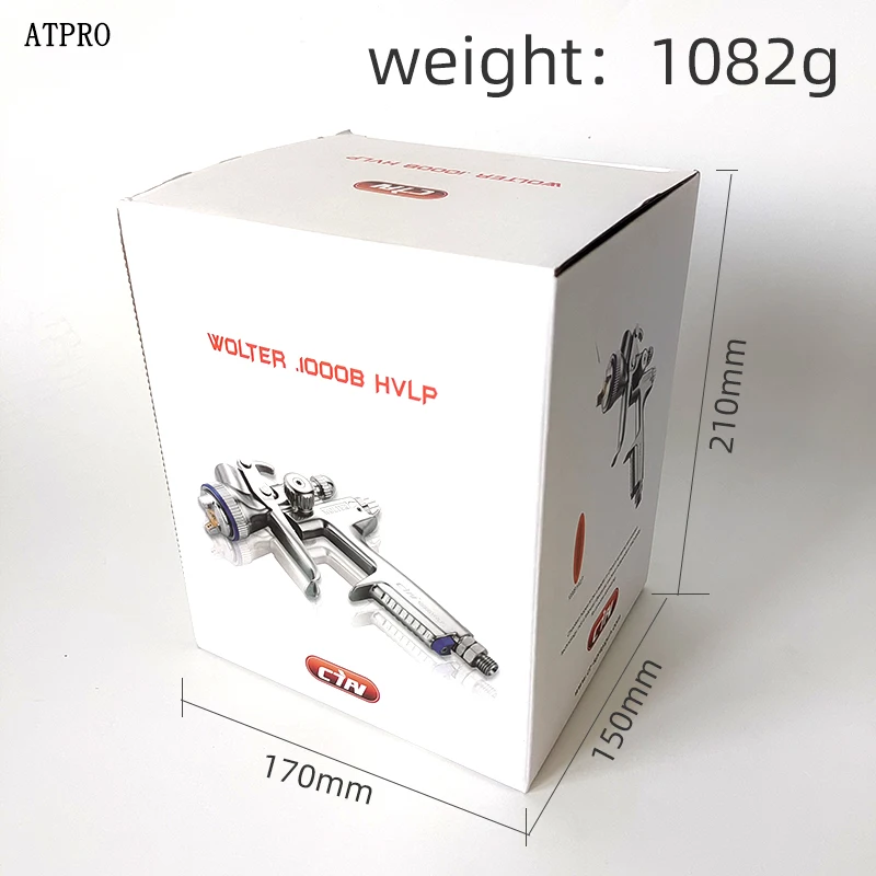 WOLTER 1000B HVLP Spray Gun 1.3mm Stainless Steel Nozzle 600cc High Quality Professional Sprayer Paint Airbrush For Car Paintin