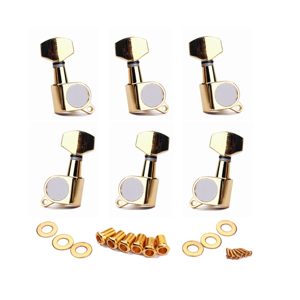 

Gold Guitar Tuning Pegs Tuners Metal Half Moon Style Universal String Tuning Pegs Acoustic Electric Guitar
