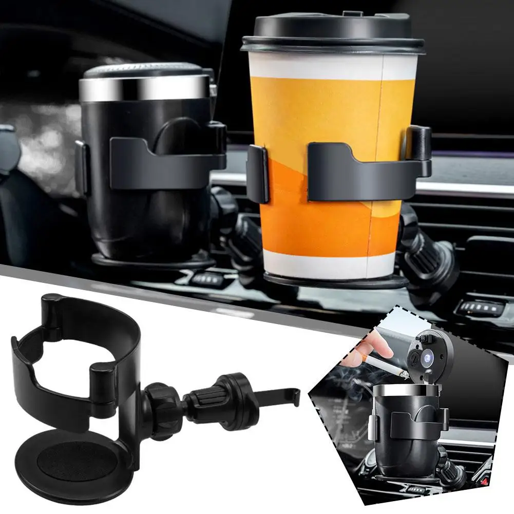 New Car Water Cup Holder Tea Beverage Holder Car Air Conditioning Frame Outlet Seat Multi-function Ashtray Fixed C6Q1