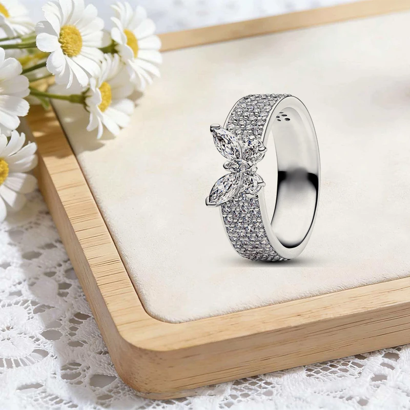

Высококачественное классическое модное кольцо с сердечком и драгоценными камнями для повседневной носки, коллекция 2026 года