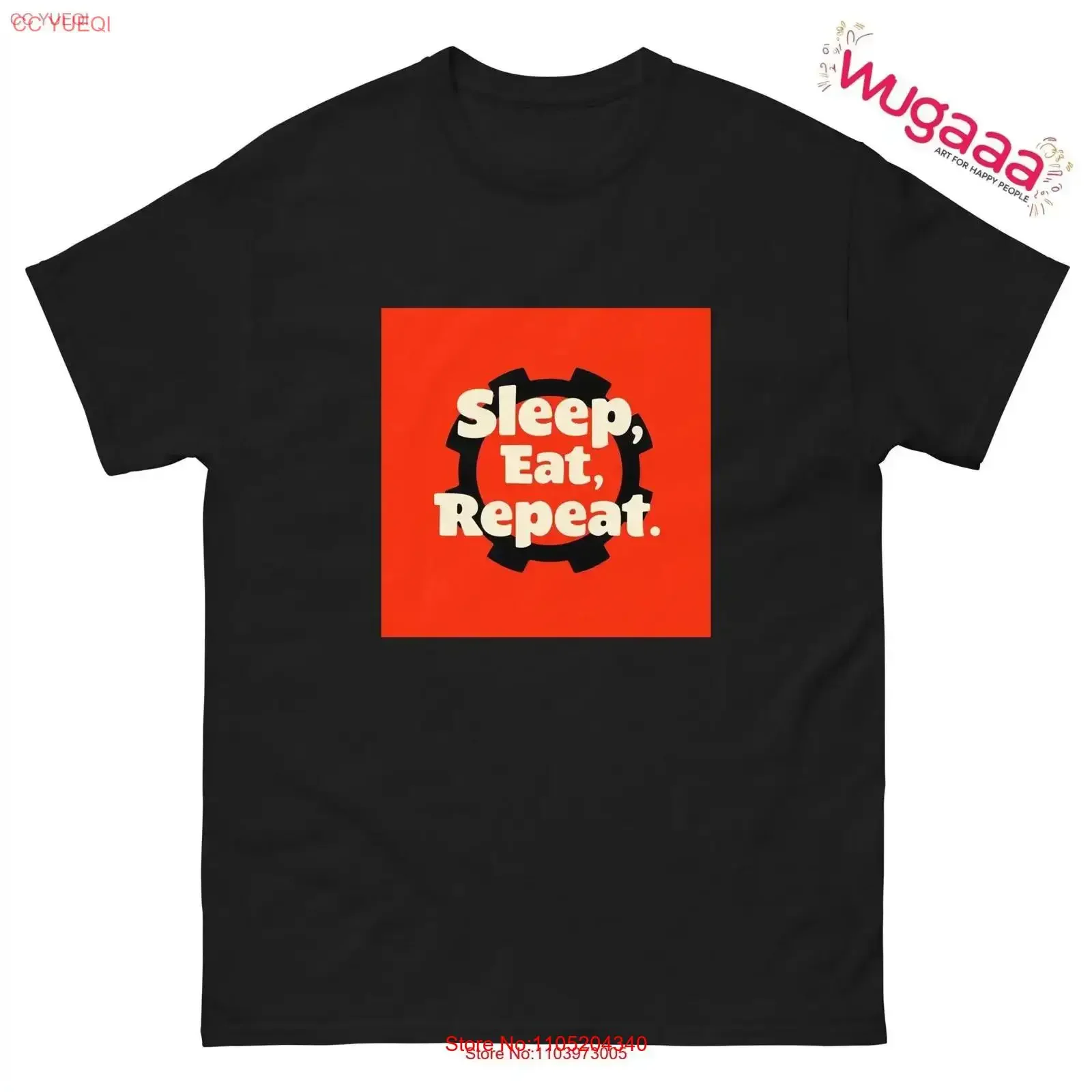 Camiseta para dormir, comer, repetición, divertida, minimalista, rutina diaria perfecta para amantes del estilo de vida relajado, vintage, lavada, cómoda para hombre