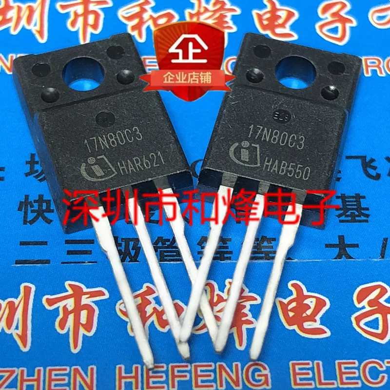 5PCS-10PCS SPA17N80C3 17N80C3  TO-220F 800V 17A On Stock  New And Origjnal