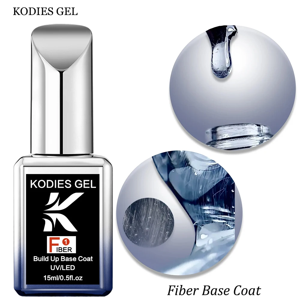 

KODIES базовое покрытие из гелевого волокна, прозрачный сильный строитель, гель-лак для ногтей, усилитель для ногтей с кальциями для ремонта сломанных ногтей, уход за маникюром