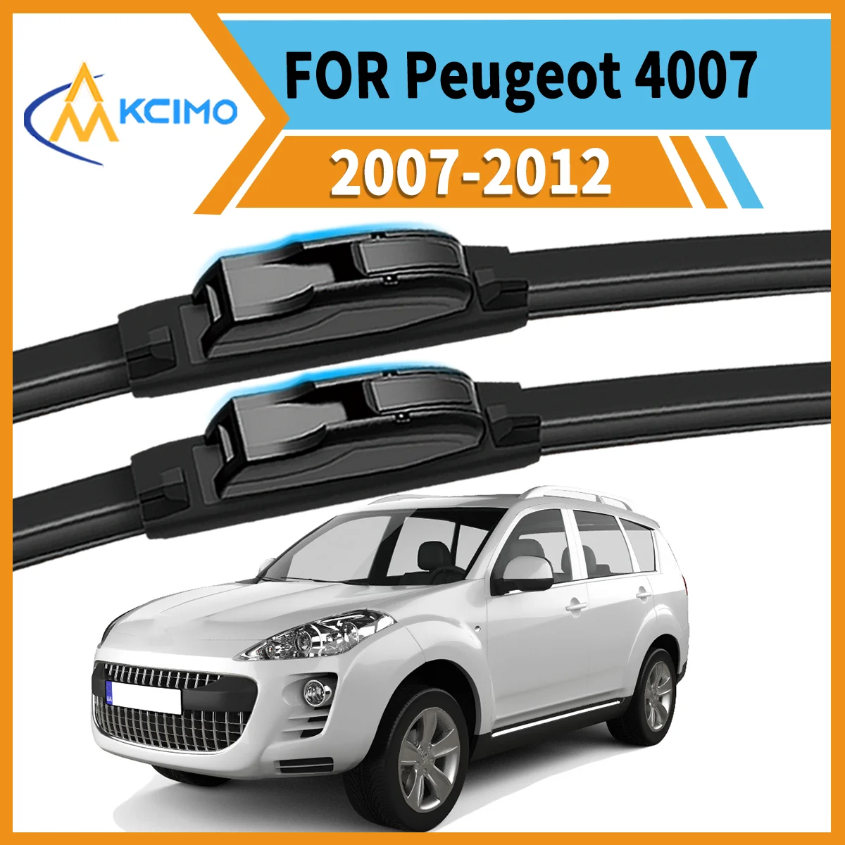 

Ultimate 2 Front Wiper Blades for Peugeot 4007 2007-2012 Ensures Clear Vision & Safe Driving in Rain Snow or Sun